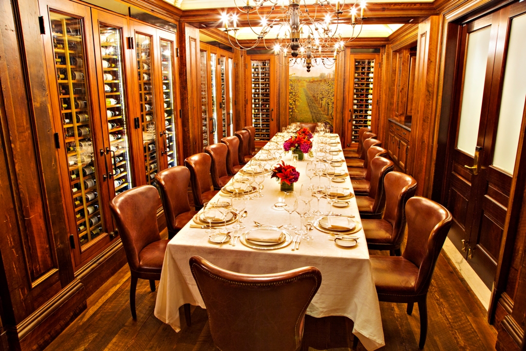 The Jefferson’s private dining room was inspired by Thomas Jefferson's passion for wine and can host up to 20 for rehearsal dinners and small gatherings.